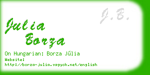 julia borza business card